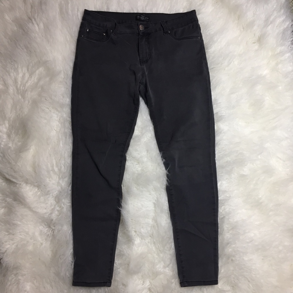 Charcoal Black Skinny Jeans Forever 21 Size 14